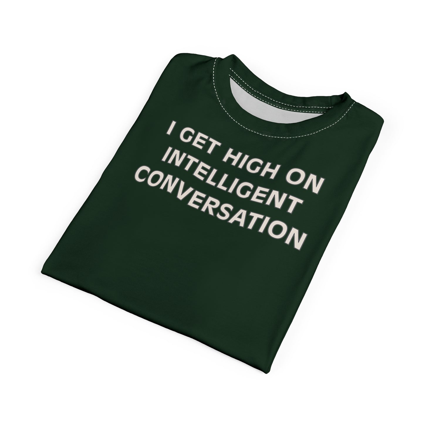 "Intelligent Conversation", Unisex T-shirt (Fenian Green)