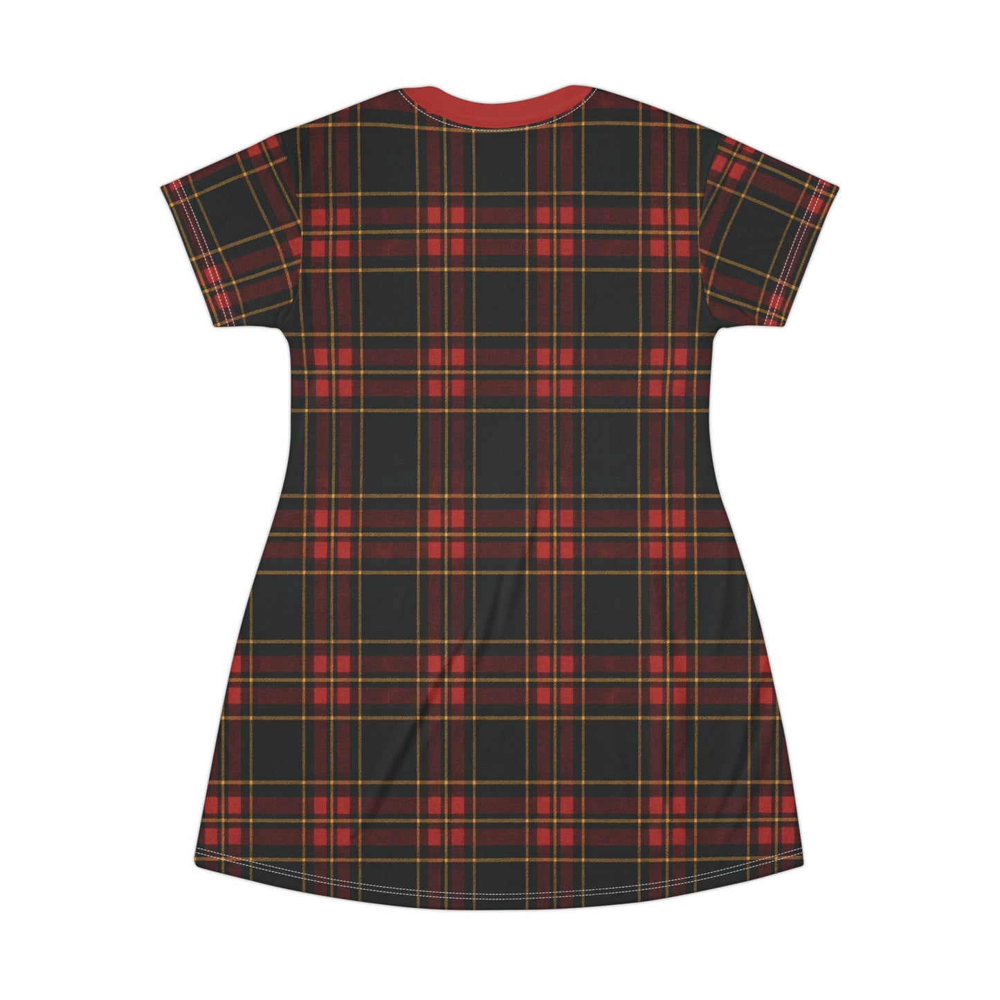 "Kilmor Gallóglach Tartan", T-Shirt Dress (Gallóglach Red Collar)