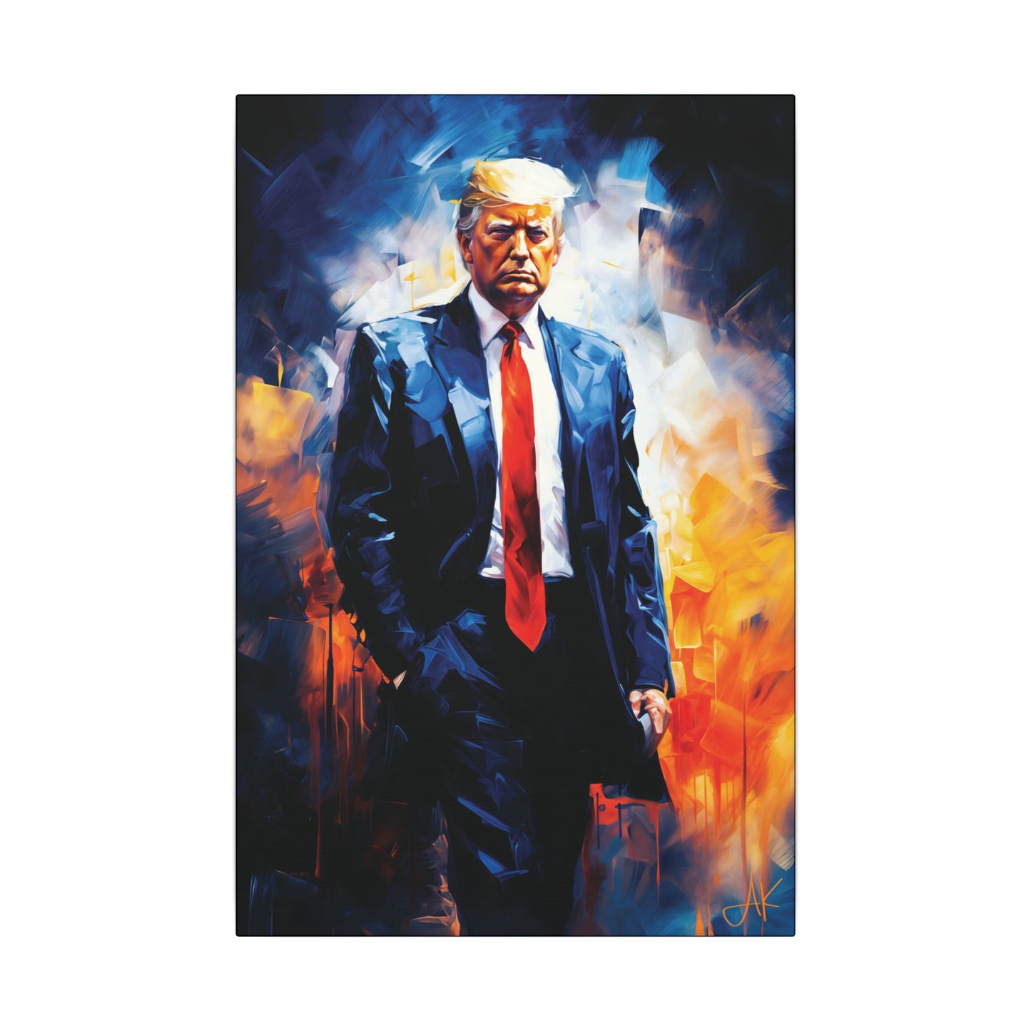"Trump Portrait No. 22", Stretched Matte Canvas Fine Art Print