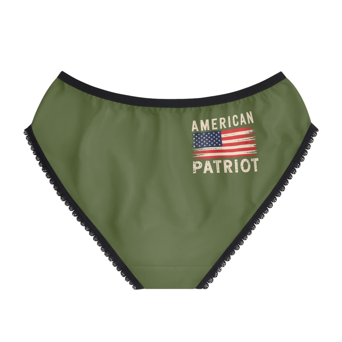 "American Patriot" with Flag #02, Women's Briefs (Kangaroo-Bush)