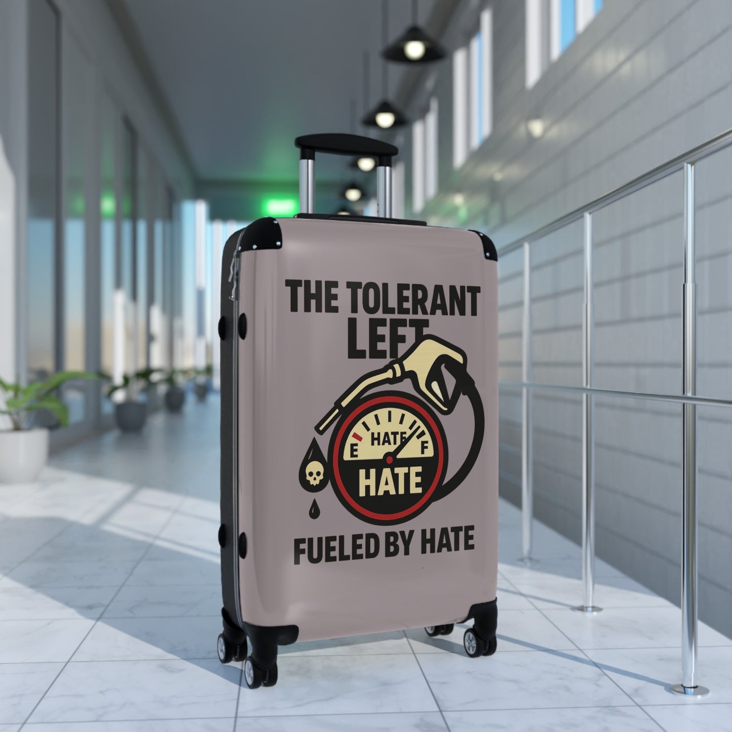 "The Tolerant Left", Suitcase (Walkway Pink Grey)