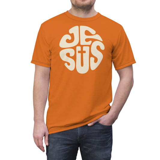 "Retro Jesus", Unisex T-shirt (Mango Tango)