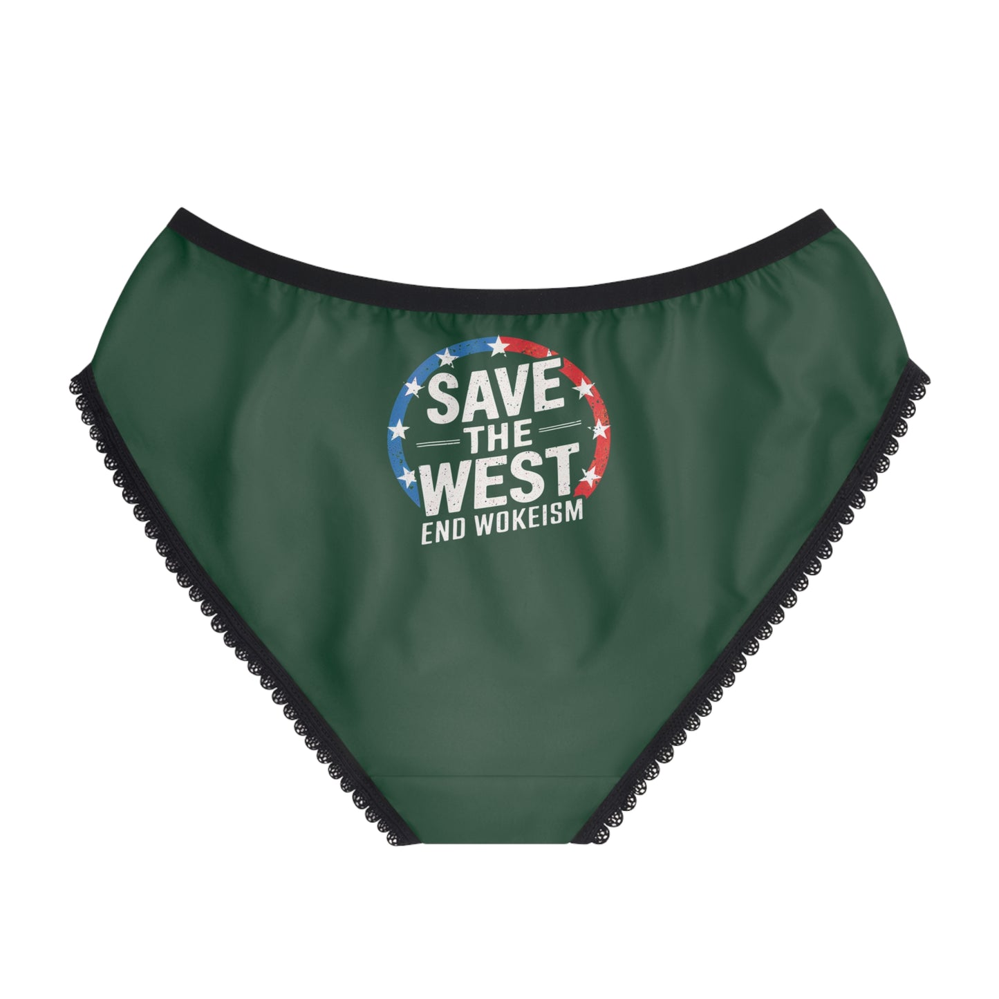 "Save the West - End Wokeism", Women's Briefs (Evergreen)
