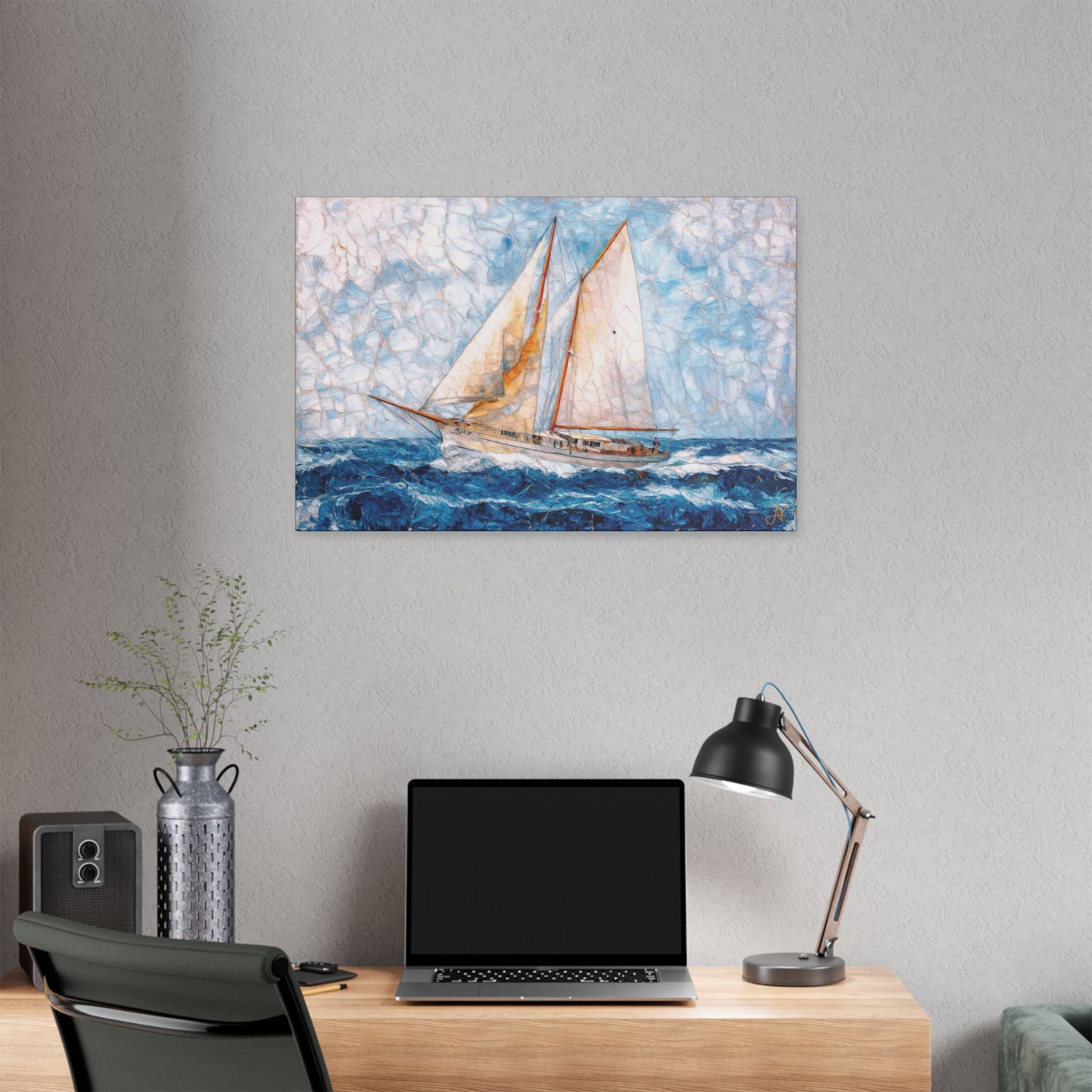 "Echoes of Ancestral Sea Lords", Stretched Classic Canvas Fine Art Print