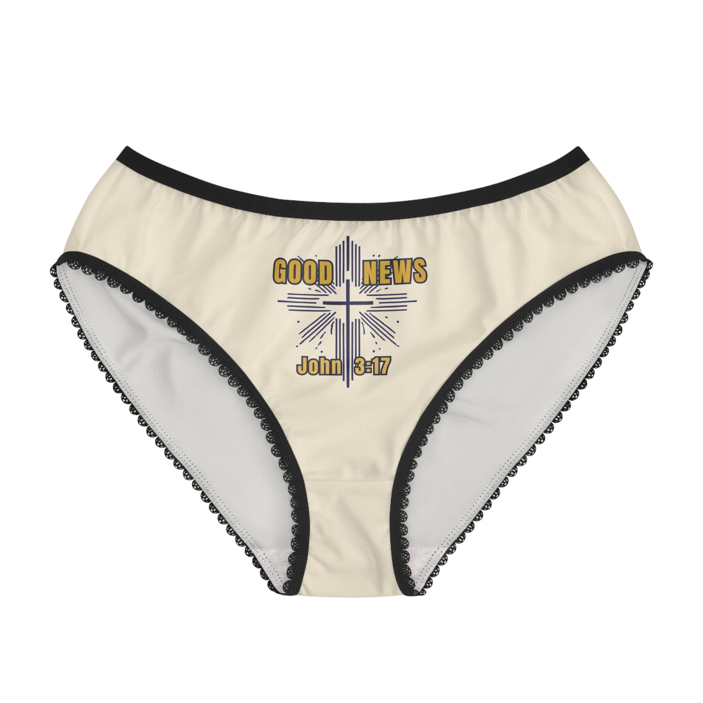 "Good News - John 3:17", Women's Briefs (Iced Almond)