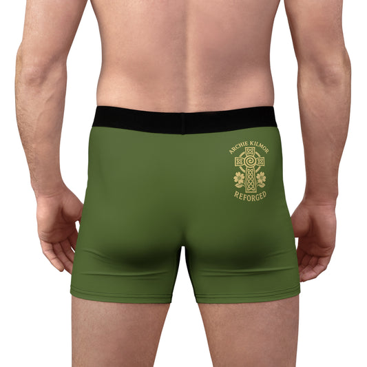 "Archie Kilmor Cross - Reforged" #01, Men's Boxer Briefs (Kangaroo-Bush Green)