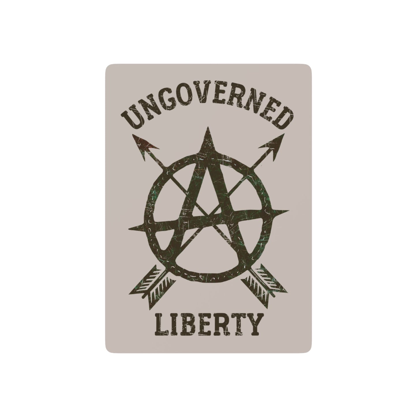 "Ungoverned Liberty", Political Playing Cards (Silver Croft)