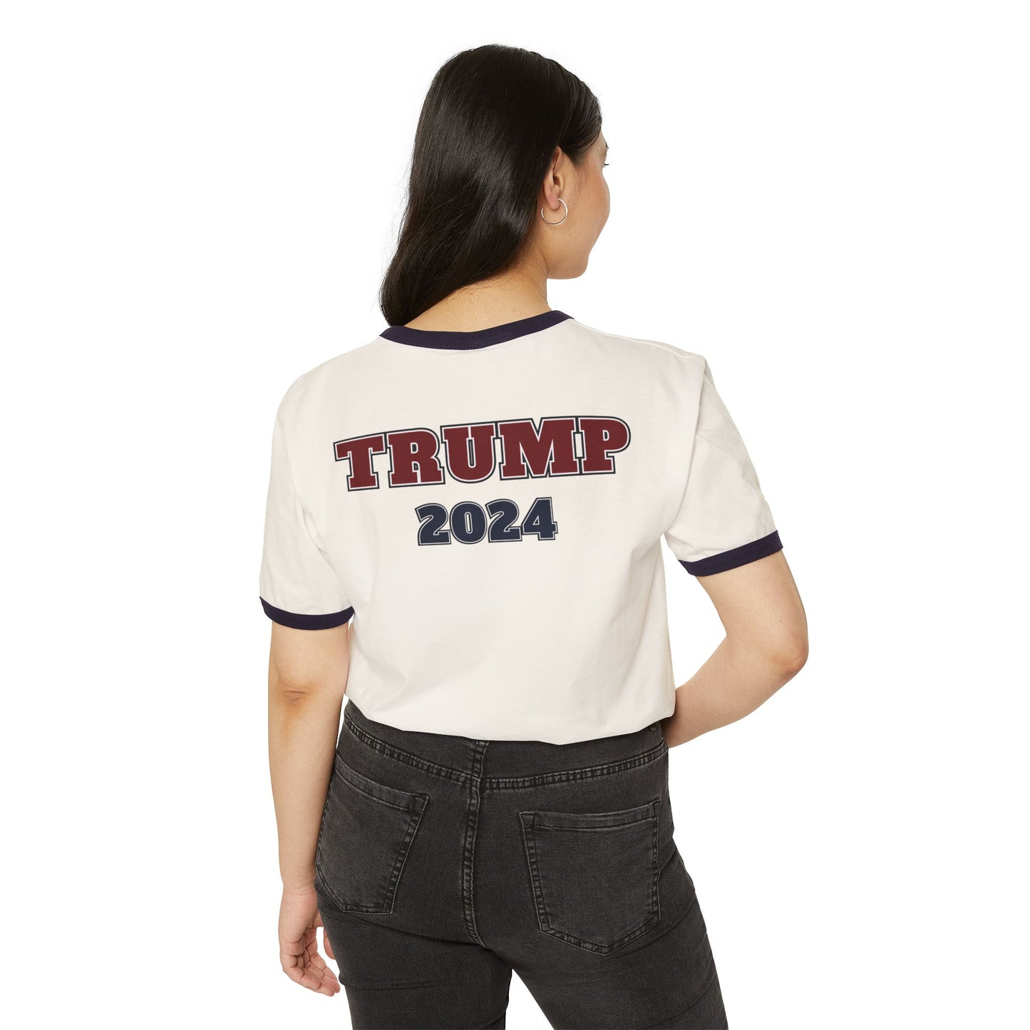 "TRUMP - 2024", Unisex Cotton Ringer T-Shirt - Historical Collectible