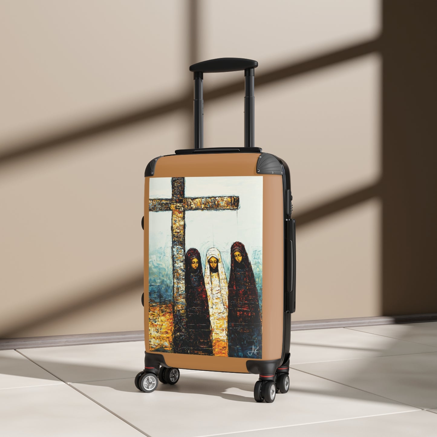 "At-the-Foot of the Cross - John 19:25", Suitcases (Light Brown)