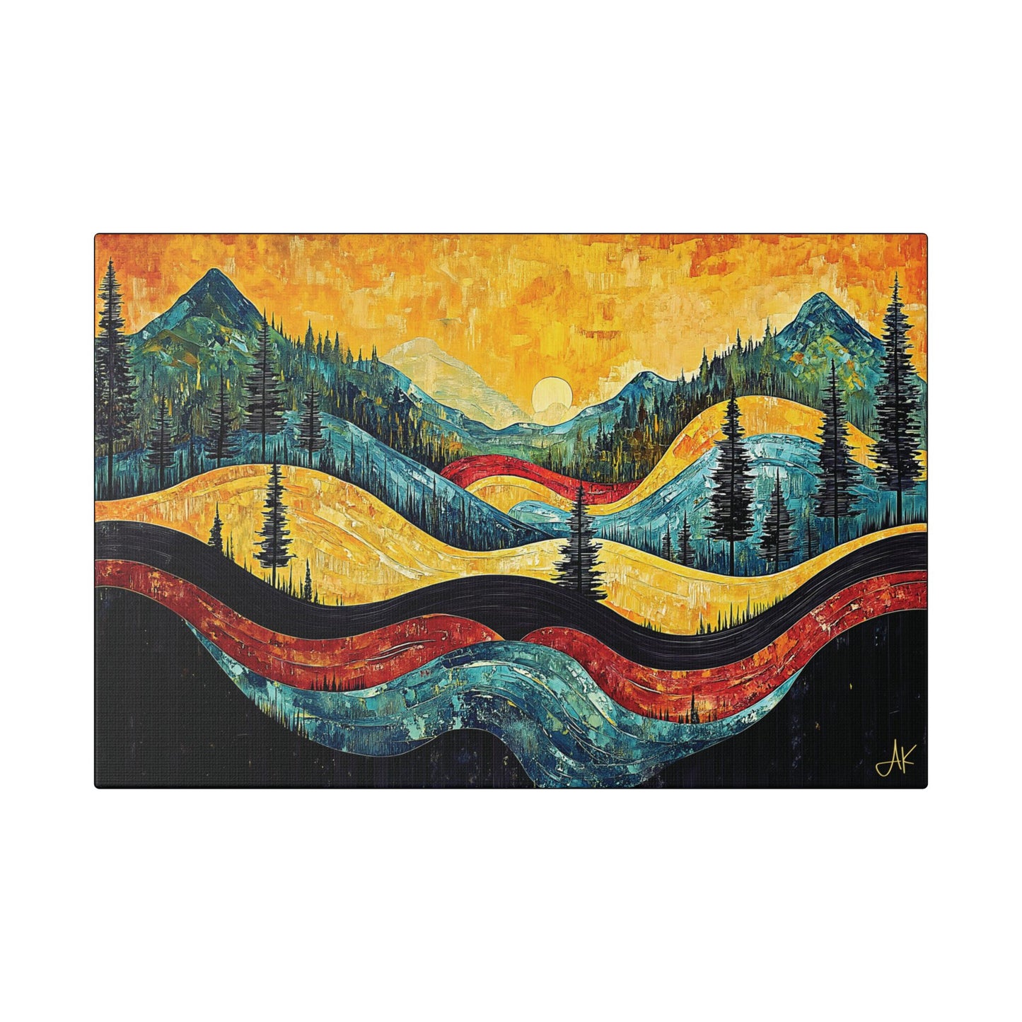 "Vintage Vista", Stretched Classic Canvas Fine Art Print