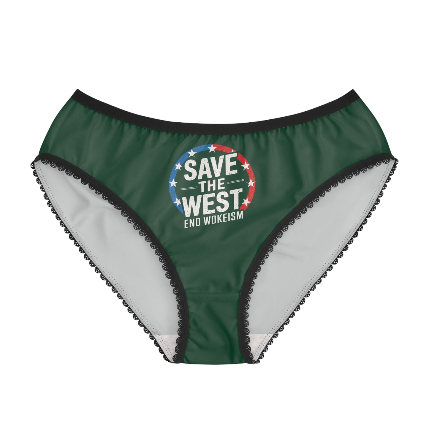 "Save the West - End Wokeism", Women's Briefs (Evergreen)