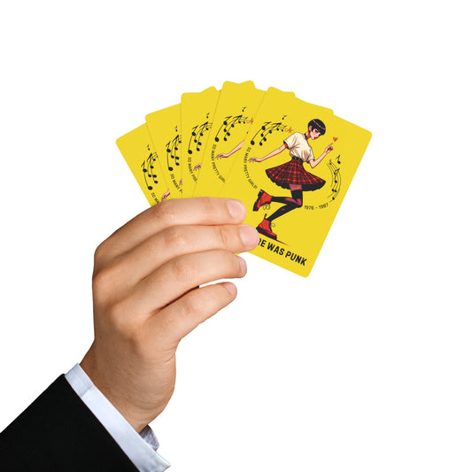 "First, there was Punk" Retro Playing Cards (Bumblebee Yellow)