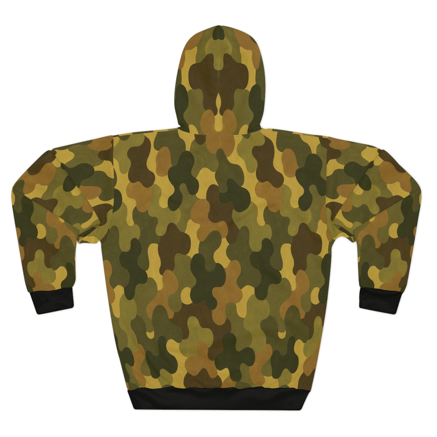"SASR inspired Day-Ops Camouflage" Style 01, Unisex Wearable Art Pullover Hoodie (SASR Black Cuffs & Waist)