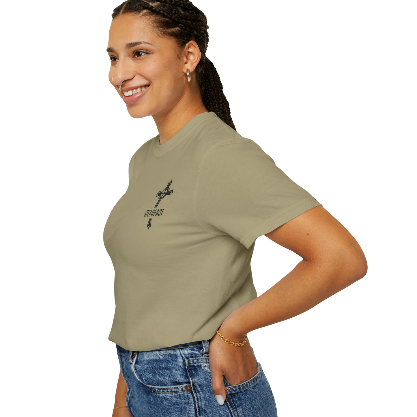"Steadfast Cross in Black", Unisex T-shirt