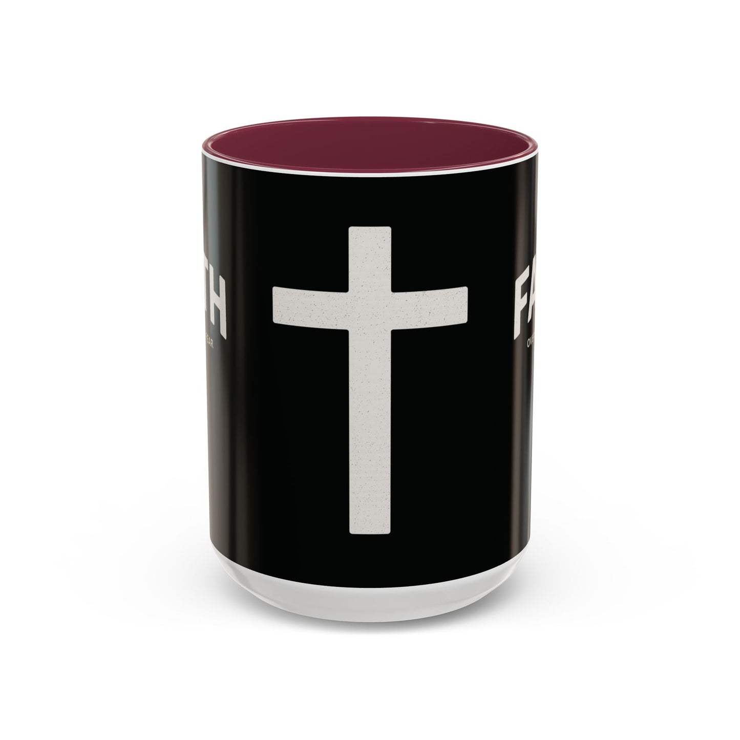 "Faith Overcomes Fear", Colorful Mugs (11oz, 15oz)