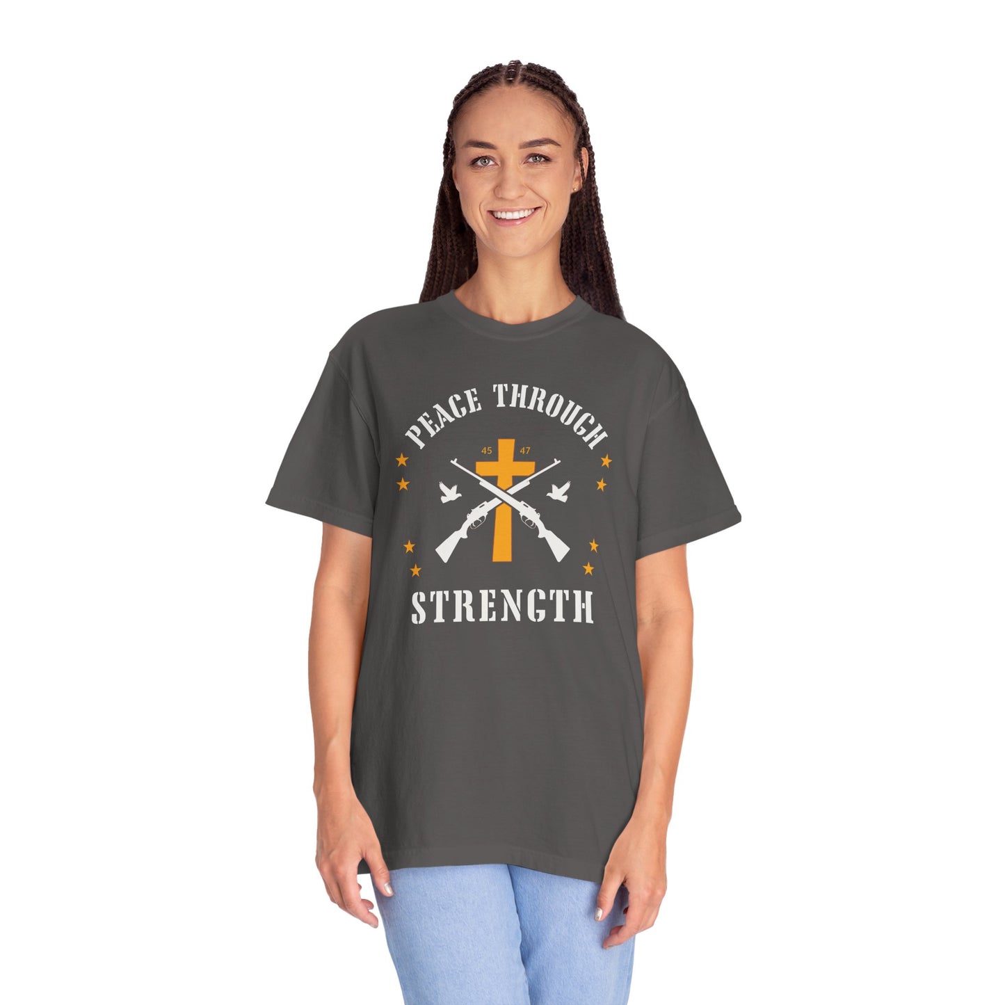 "Peace Through Strength" #01, Unisex T-shirt