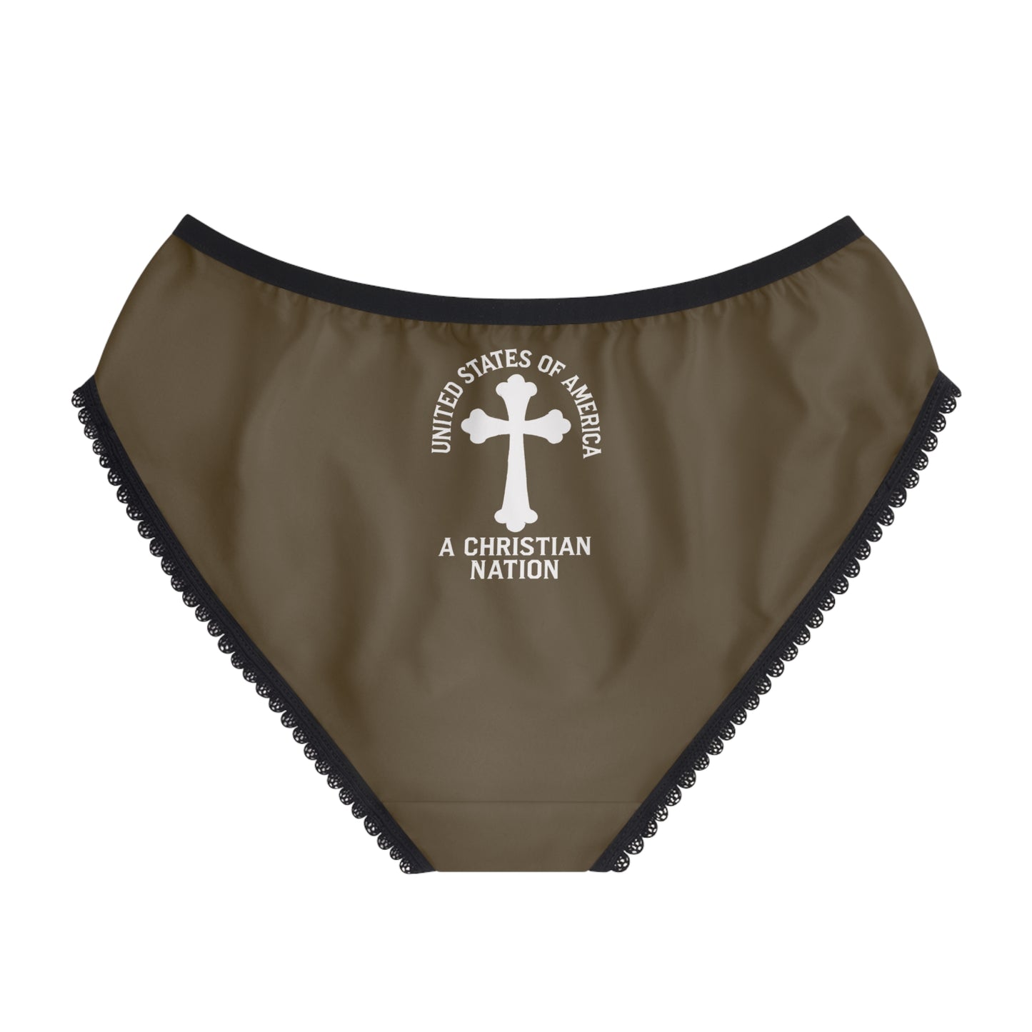 "USA - A Christian Nation" #04, Women's Briefs (Cattail Bronze)