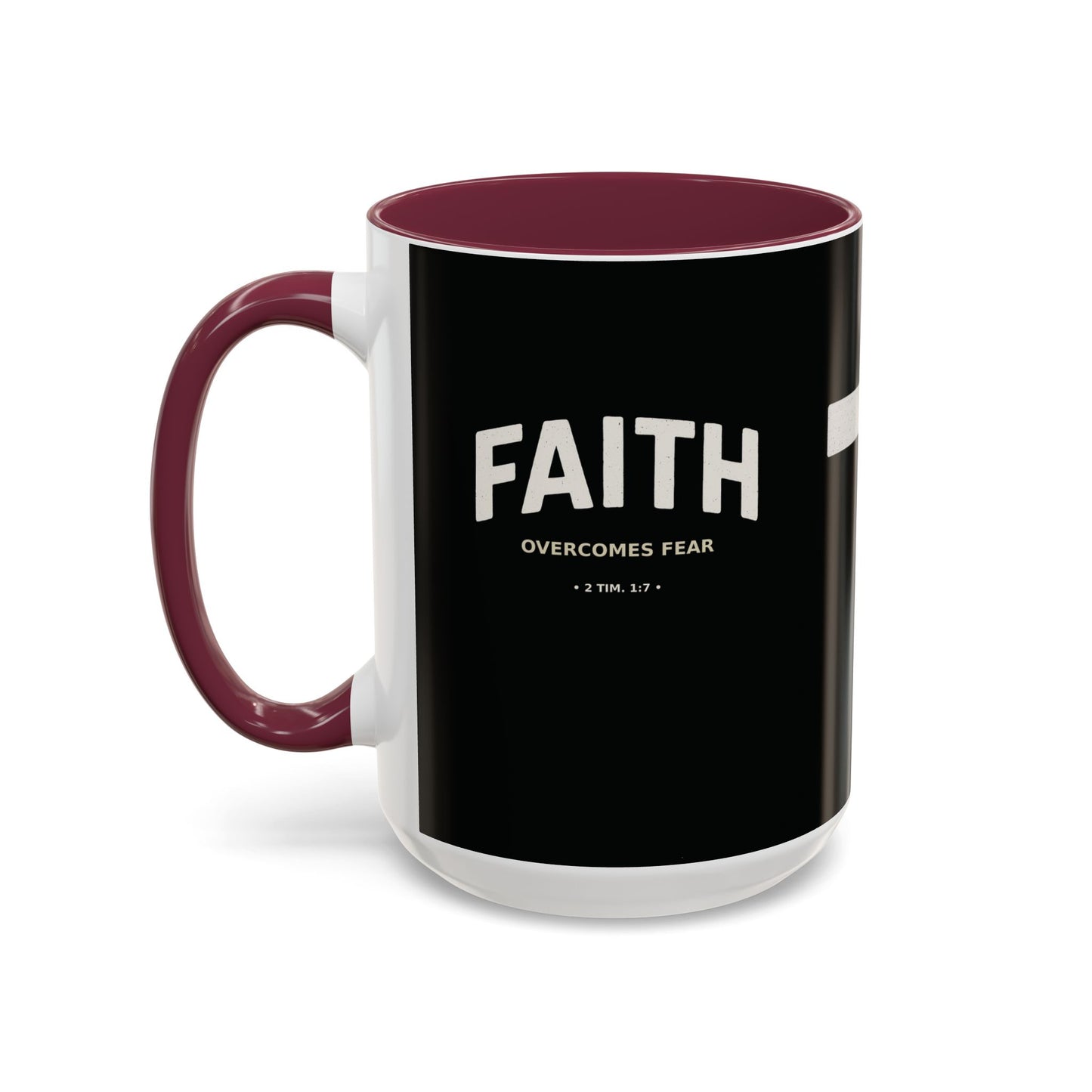 "Faith Overcomes Fear", Colorful Mugs (11oz, 15oz)