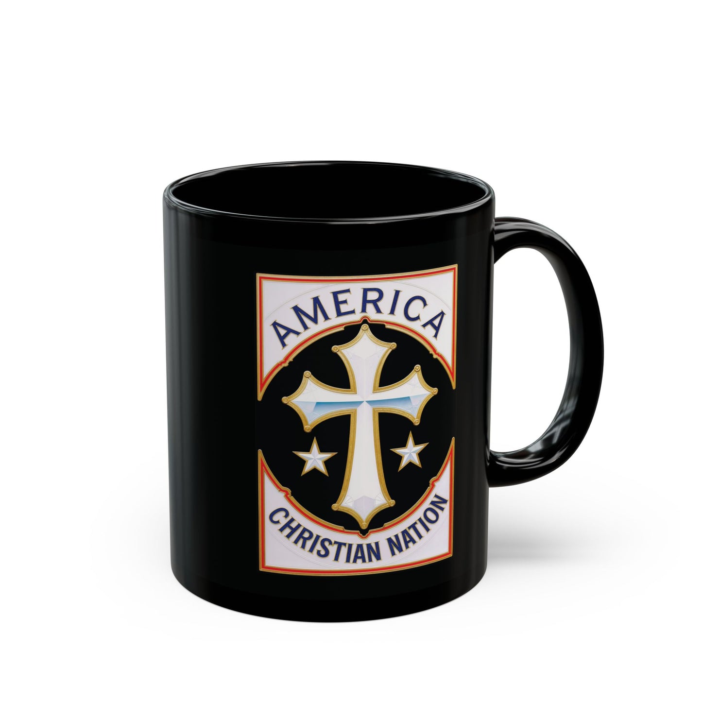 "America Christian Nation" #21, Black Mug (11oz & 15oz)
