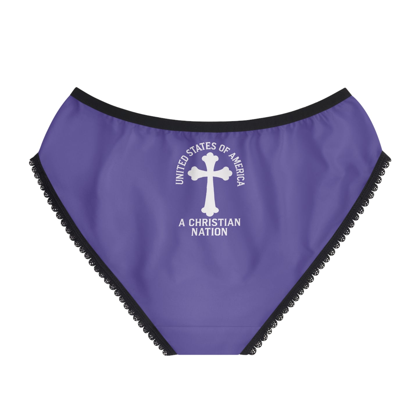 "USA - A Christian Nation" #04, Women's Briefs (Electric Indigo)