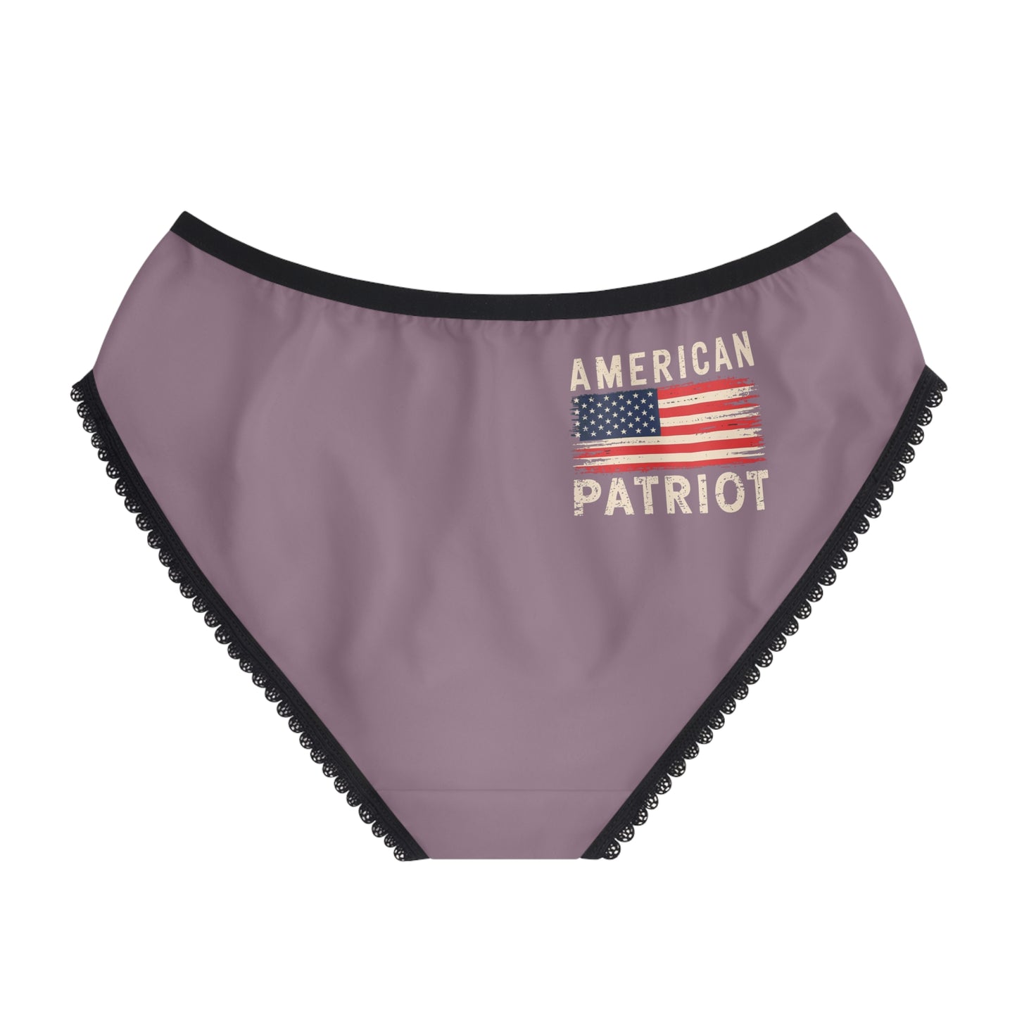 "American Patriot" with Flag #02, Women's Briefs (Mountbatten Pink)