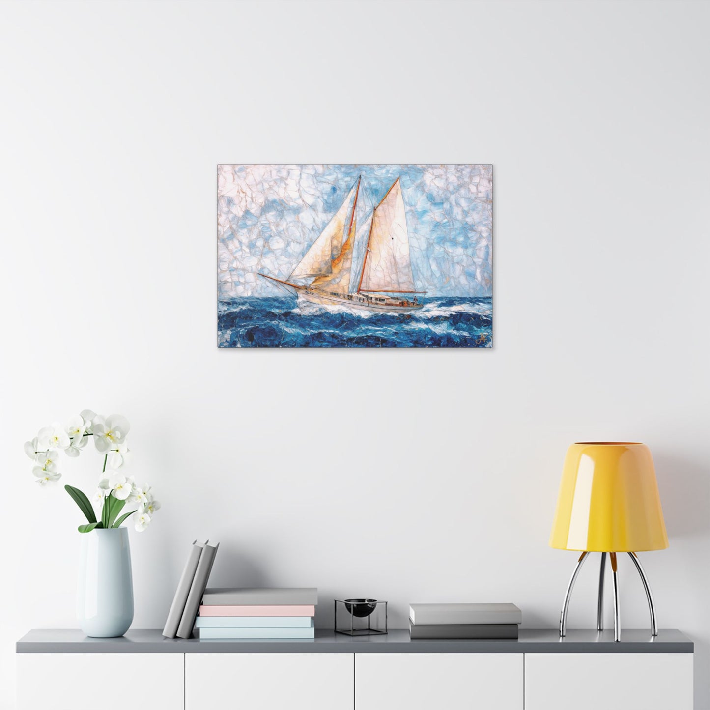 "Echoes of Ancestral Sea Lords", Stretched Classic Canvas Fine Art Print