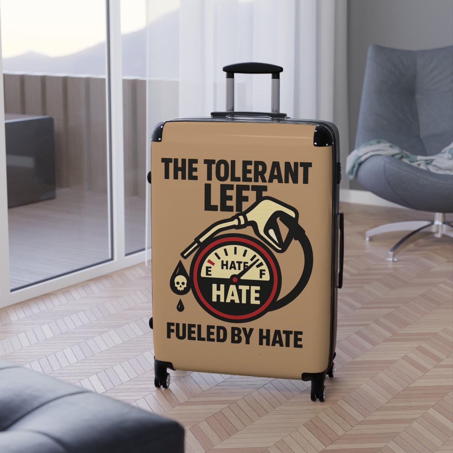 "The Tolerant Left", Suitcase (Camel Brown)