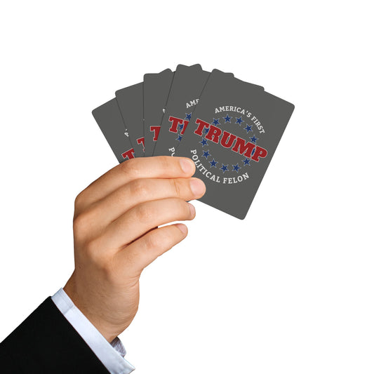 "Trump - Political Felon", Political Playing Cards (Panzer Grey)