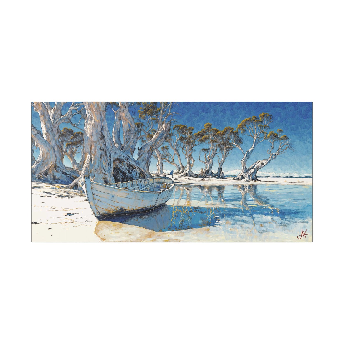 "Gaelic Hearts on Heavenly Shores", Stretched Classic Canvas Fine Art Print