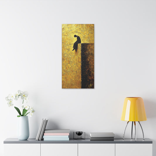 "In Darkest Hour He Is With Me", Stretched Classic Canvas Fine Art Print