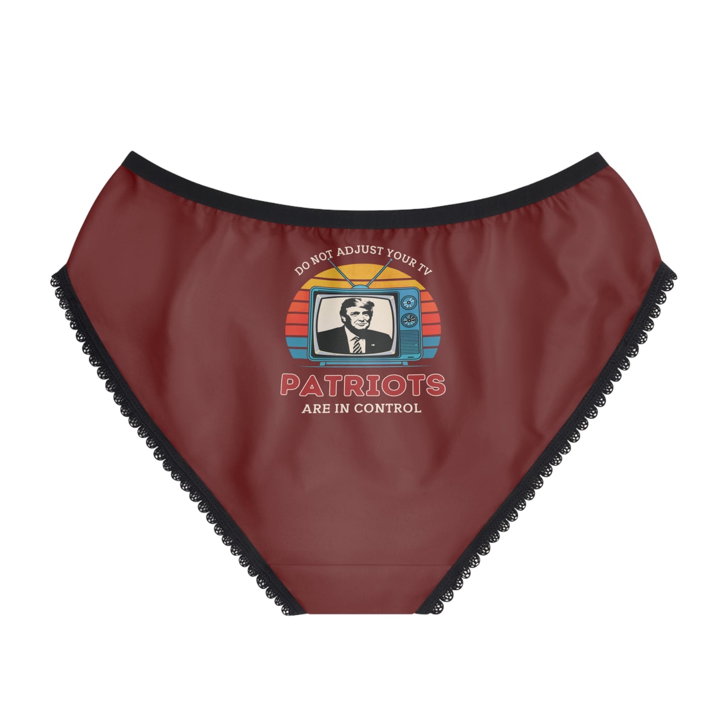"Patriots are in Control" #01, Women's Briefs (Spartan Red)