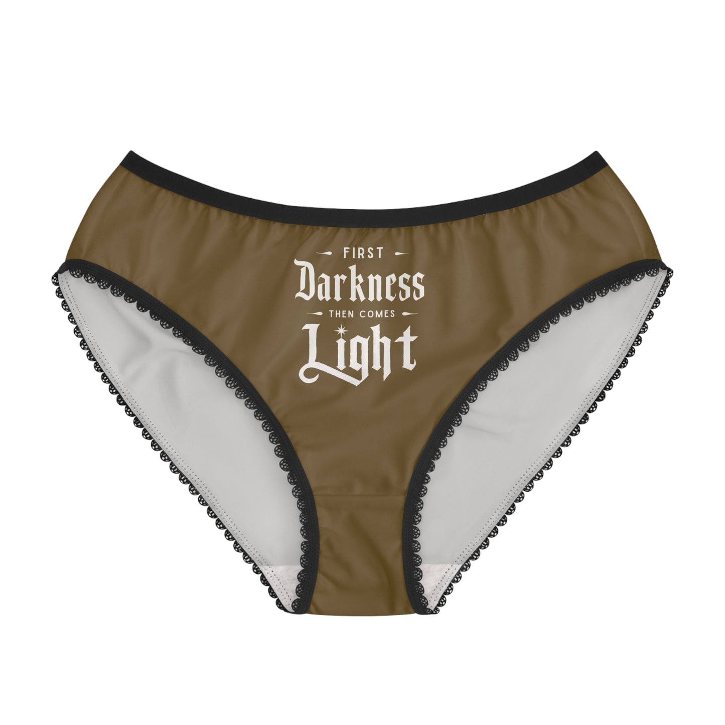 "First Darkness Then Comes Light" #02, Women's Briefs (Sepulchral Gold)