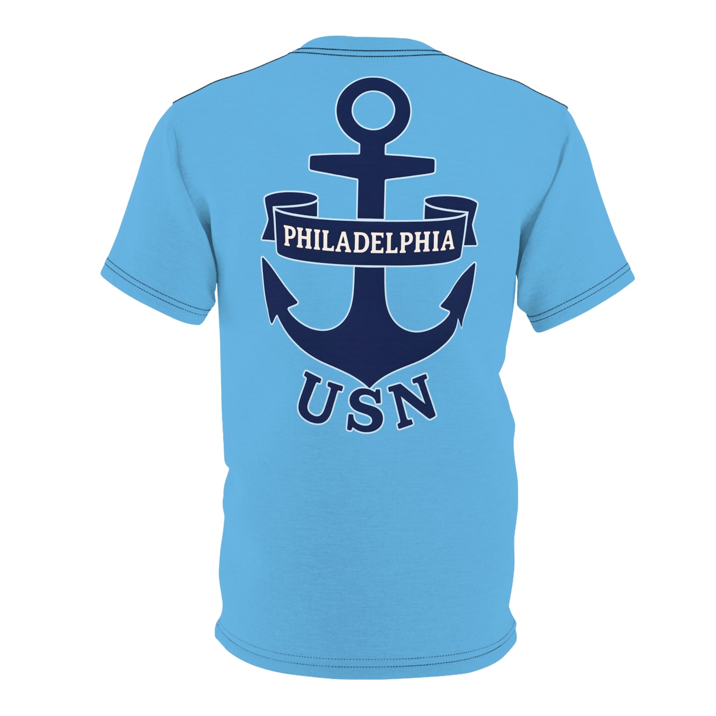 "USN Anchor", Unisex T-shirt (Atlantic Sky)