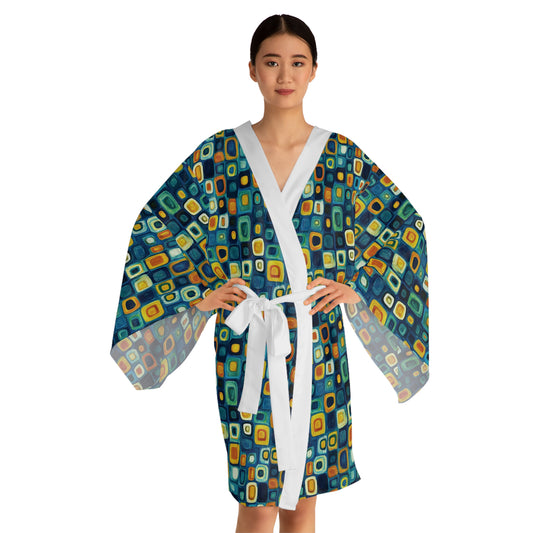 "Soul Mosaic", Long Sleeve Kimono Robe