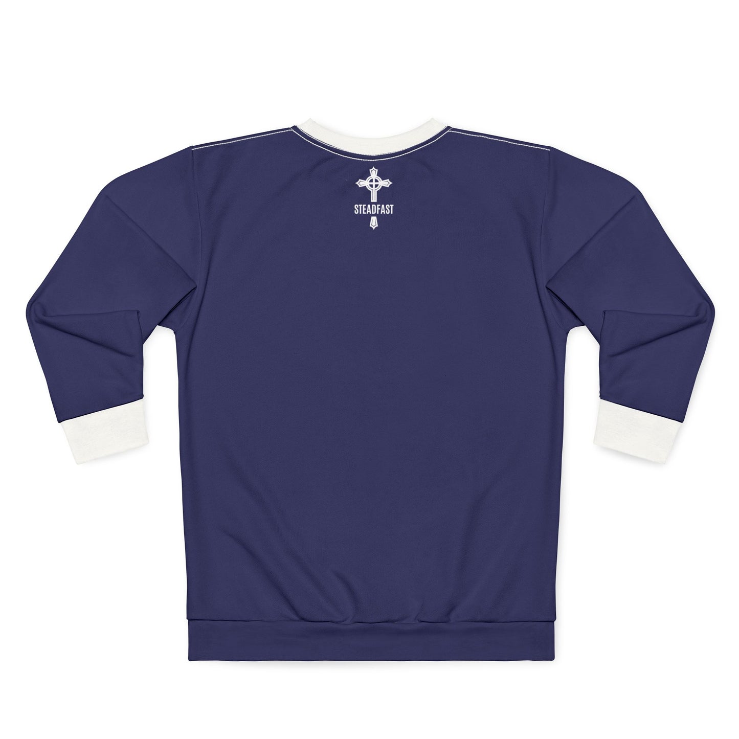 "Steadfast Cross", Unisex Sweatshirt (Midnight Blue)
