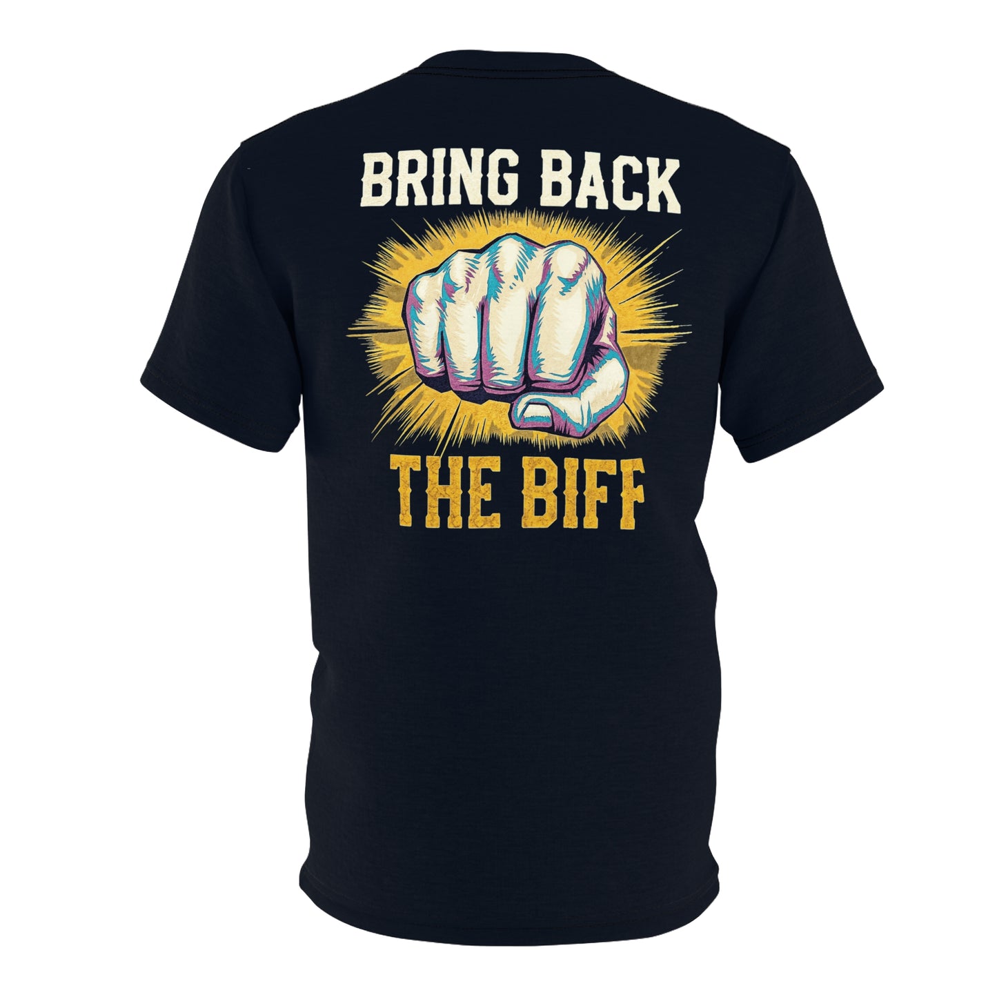 "Bring Back The Biff", Unisex T-shirt (Blackstone Blue)