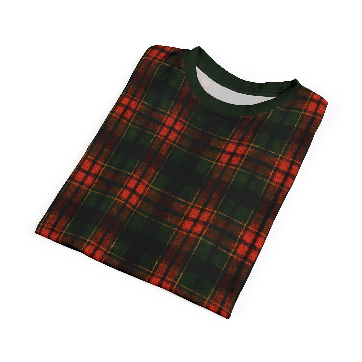 "Kilmor Brieve Tartan", Unisex Tee (Brieve Green Collar)