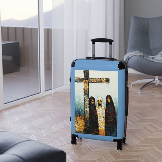 "At-the-Foot of the Cross - John 19:25", Suitcases (Light Blue)