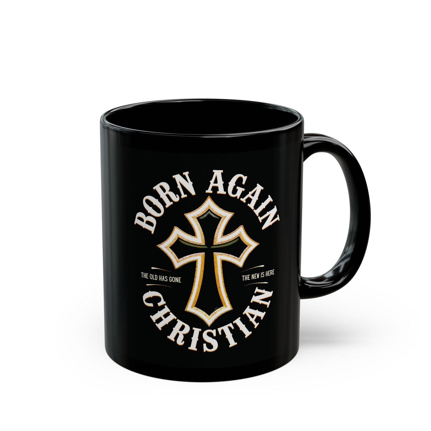 "Born Again Christian" #01, Black Mug (11oz & 15oz)
