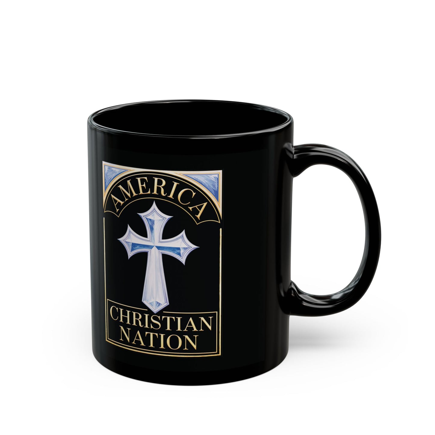 "America Christian Nation" #22, Black Mug (11oz & 15oz)