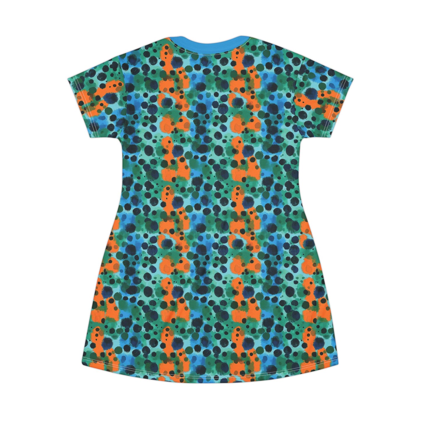 "Midnight Coral", T-Shirt Dress (Antipodean Blue Collar)