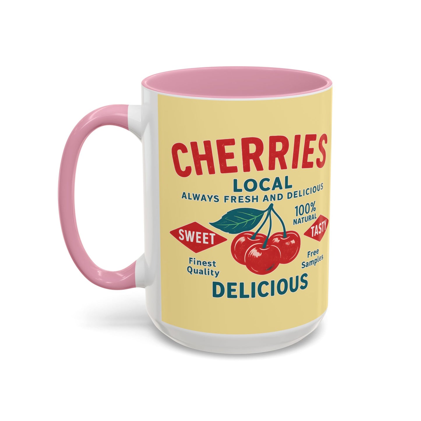 "Delicious Cherries", Colorful Mugs (11oz, 15oz) (Sanctum Veil)
