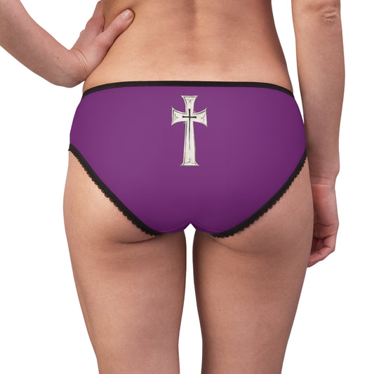 "First Darkness Then Comes Light" #02, Women's Briefs (Dark Magenta)