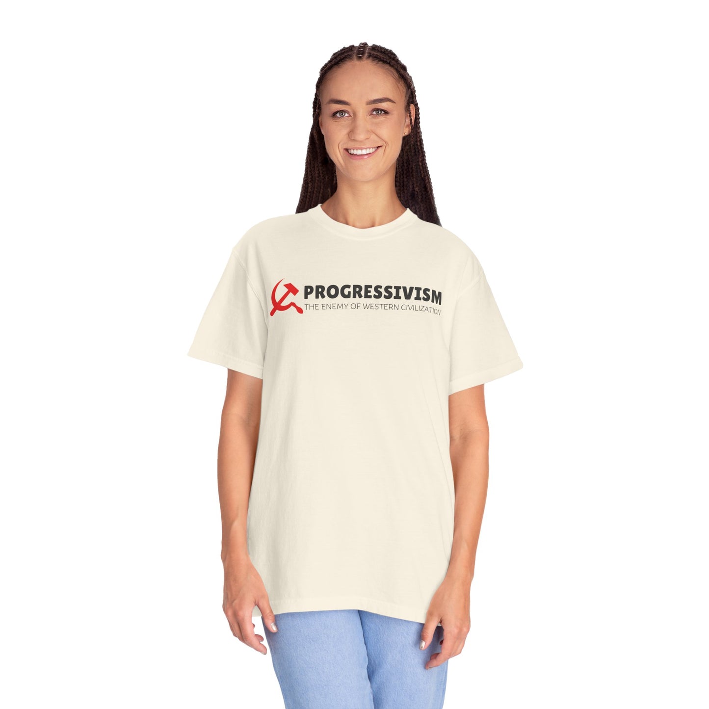 "Progressivism - Enemy of Western Civilization", Unisex T-shirt (Light Colors)