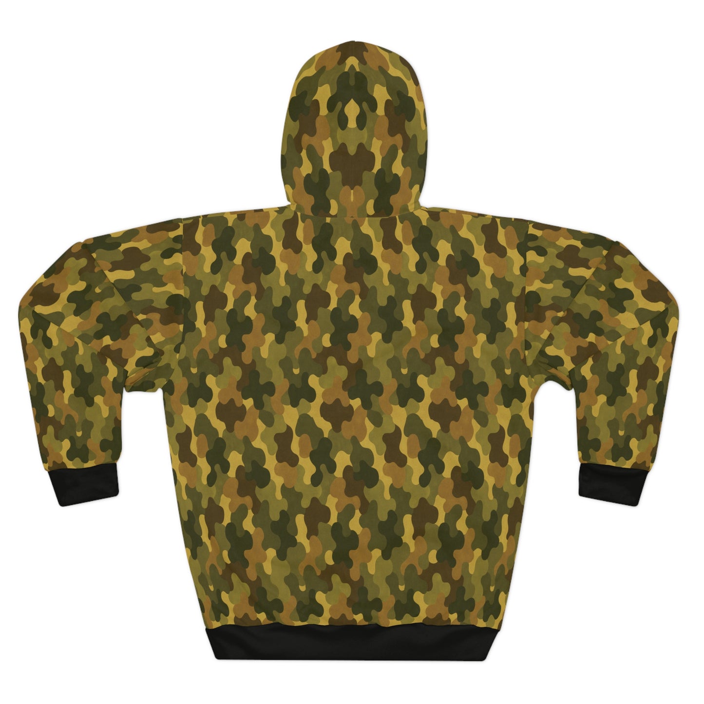 "SASR inspired Day-Ops Camouflage" Style 02, Unisex Wearable Art Pullover Hoodie (SASR Black Cuffs & Waist)