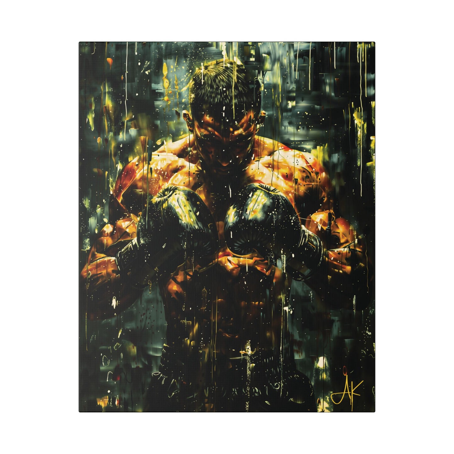 "Pre-Fight Prayer", Classic Stretched Canvas Fine Art Print