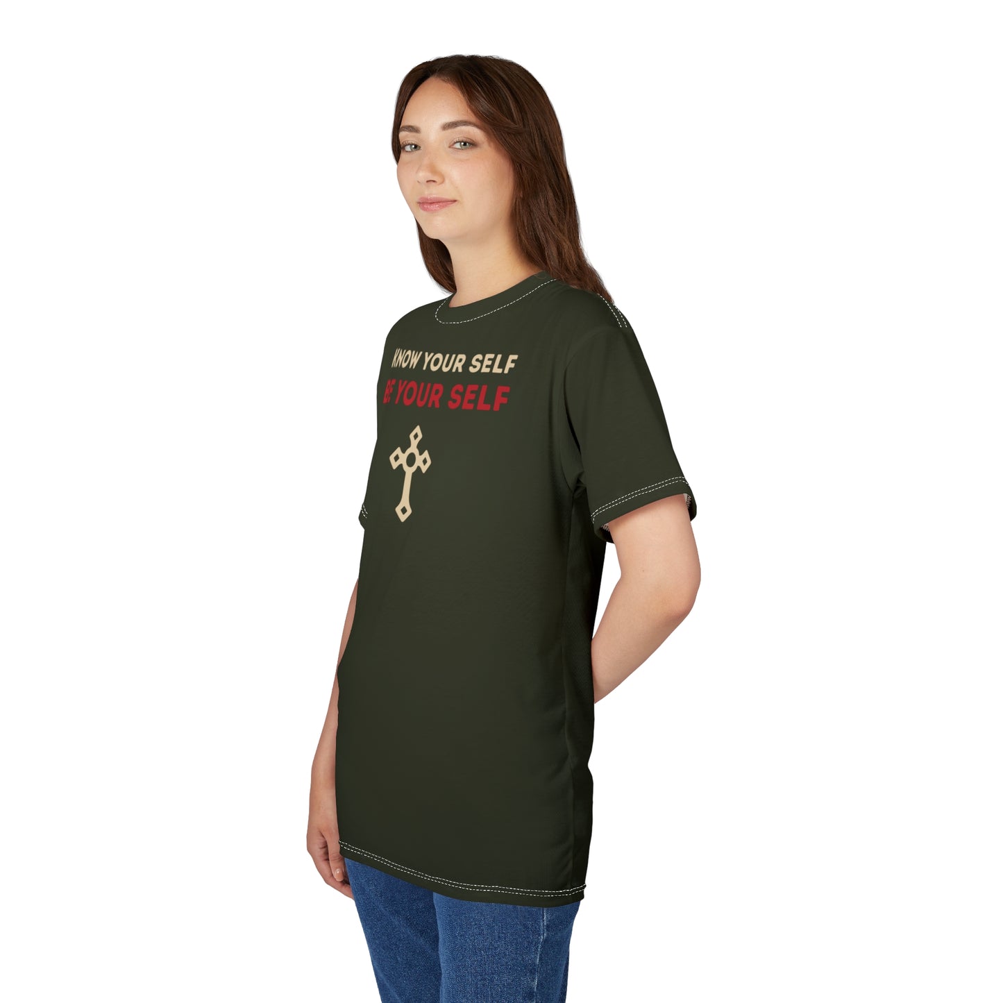 "Know Your Self", Unisex T-shirt (Rangitoto Green)