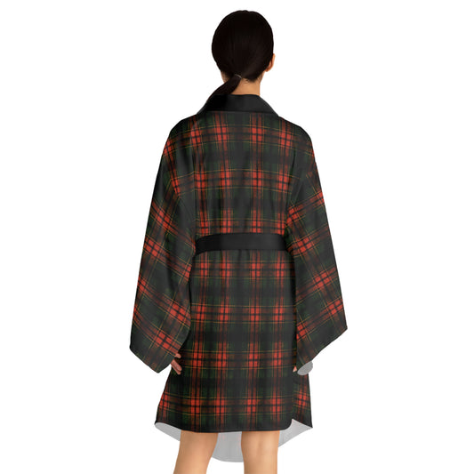 "Kilmor Brieve Tartan", Long Sleeve Kimono Robe