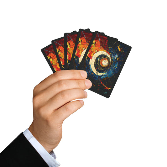 "Shatterdawn Vortex", Fine Art Playing Cards (Void Black)