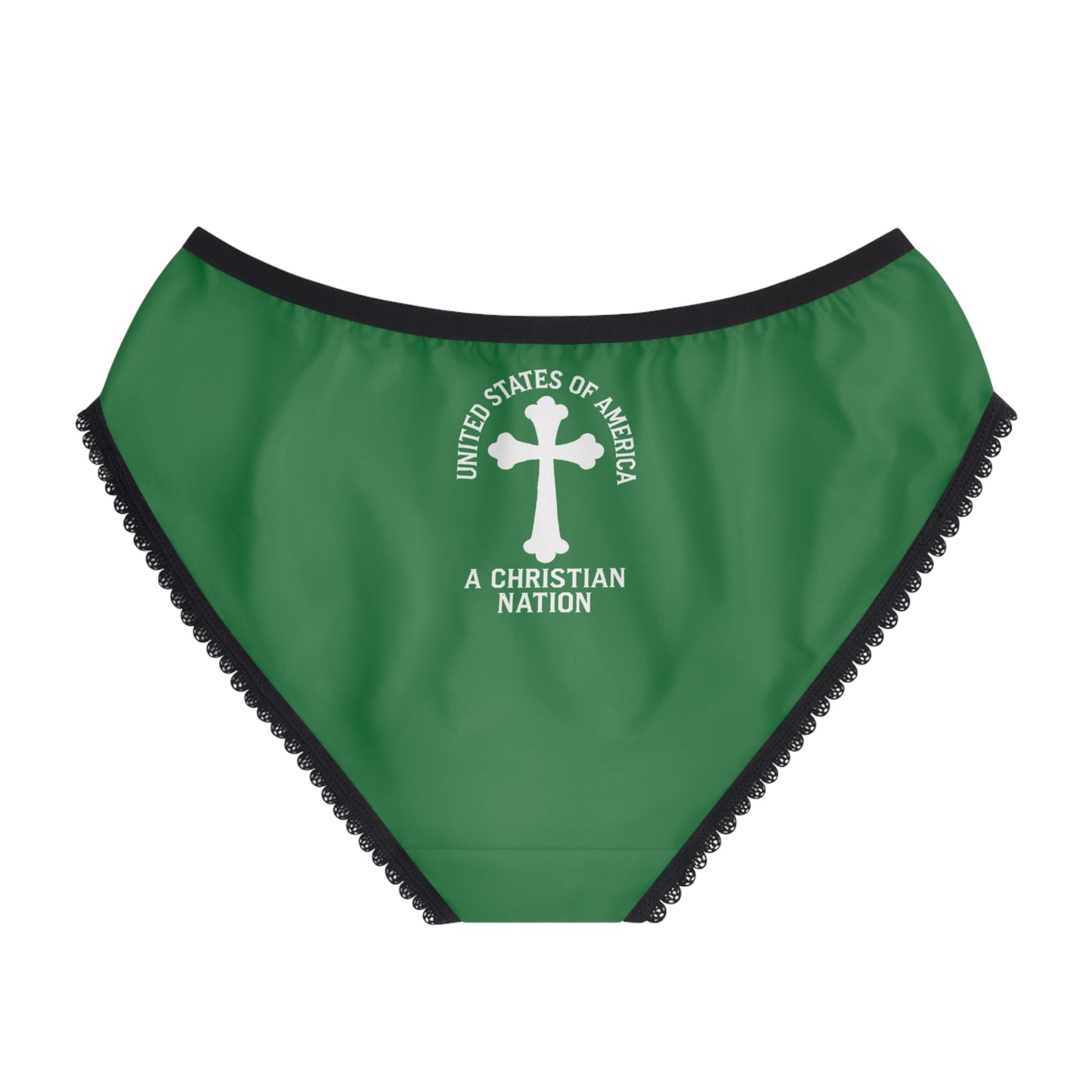 "USA - A Christian Nation" #04, Women's Briefs (Patrick Leaf Green)